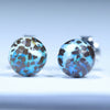 Natural Australian Solid Queensland Boulder Opal Matrix Silver Studs