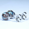 Australian Boulder Opal Matrix Silver Stud Earrings (7mm) Code V130