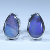 Opal Birthstone for October - Silver Opal Studs - Australian Opal Shop - Qld
