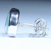 Coober Pedy Solid Opal Silver Stud Earring (8mm x 7.5mm) Code -V129