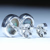 Coober Pedy Solid Opal Silver Stud Earring (8mm x 7.5mm) Code -V129