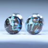 Natural Australian Silver Boulder Opal Matrix Studs