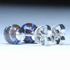 Australian Boulder Opal Matrix Silver Stud Earrings (6mm) Code V116