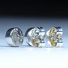 Coober Pedy Solid Opal Silver Stud Earring (5mm x 5mm) Code -V131