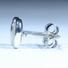 Coober Pedy Solid Opal Silver Stud Earring (7.5mm x 5.5mm) Code - V120
