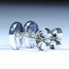 Coober Pedy Solid Opal Silver Stud Earring (7.5mm x 5.5mm) Code - V120