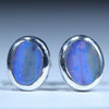 Natural Australian Boulder Opal Silver Studs
