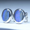 Silver Opal Studs - Australian Opal Shop - 186 Brisbane Rd - Gold Coast - Qld