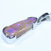Natural Solid Australian Pipe Opal White Gold Pendant (19mm x 7mm) Code - Z301