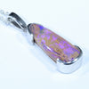 Natural Solid Australian Pipe Opal White Gold Pendant (19mm x 7mm) Code - Z301