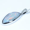 10k White Opal - Solid Coober Pedy Dark Opal - Natural Dimaonds
