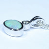 Australian Boulder Opal and Diamond White Gold Pendant (8.5mm x 6mm) Code - Z123