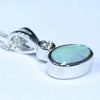 Australian Boulder Opal and Diamond White Gold Pendant (8.5mm x 6mm) Code - Z123