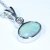 Australian Boulder Opal and Diamond White Gold Pendant (8.5mm x 6mm) Code - Z123