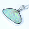 Australian Boulder Opal and Diamond White Gold Pendant (19mm x 11mm) Code - Z2801
