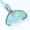 Australian Boulder Opal and Diamond White Gold Pendant (19mm x 11mm) Code - Z2801