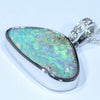 Australian Boulder Opal and Diamond White Gold Pendant (19mm x 11mm) Code - Z2801