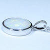 Coober Pedy White Opal and Diamond Gold White Pendant (15mm x 15mm ) Code - Z841