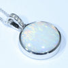Coober Pedy White Opal and Diamond Gold White Pendant (15mm x 15mm ) Code - Z841