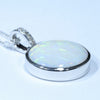 Coober Pedy White Opal and Diamond Gold White Pendant (15mm x 15mm ) Code - Z841