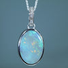 White Gold Opal Pendant - Australian Opal Shop - Gold Coast - Qld