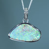 Australian Boulder Opal and Diamond White Gold Pendant (19mm x 11mm) Code - Z2801