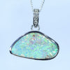 Australian Boulder Opal and Diamond White Gold Pendant (19mm x 11mm) Code - Z2801