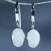Coober Pedy Solid Opal Silver Earring (11mm x 8mm) Code - V127