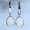 Coober Pedy Solid Opal Silver Earring (11mm x 8mm) Code - V127