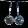 Australian Boulder Opal Matrix Silver Earrings (11mm x 11mm) Code - V126