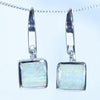 Australian Boulder Opal Silver Earring (8.5mm x 8.5mm) Code - V125