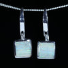 Australian Boulder Opal Silver Earring (8.5mm x 8.5mm) Code - V125
