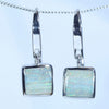 Australian Boulder Opal Silver Earring (8.5mm x 8.5mm) Code - V125