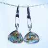 Australian Boulder Opal Silver Earring (8mm x 10mm) Code - V104