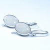 Coober Pedy Solid Opal Silver Earring (11mm x 8mm) Code - V127