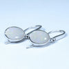 Coober Pedy Solid Opal Silver Earring (11mm x 8mm) Code - V127