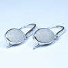 Coober Pedy Solid Opal Silver Earring (11mm x 8mm) Code - V127