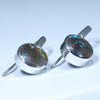 Australian Boulder Opal Matrix Silver Earrings (11mm x 11mm) Code - V126