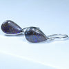 Australian Boulder Opal Matrix Silver Earrings (16mm x 10mm) Code - V68