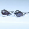 Australian Boulder Opal Matrix Silver Earrings (16mm x 10mm) Code - V68