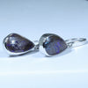 Australian Boulder Opal Matrix Silver Earrings (16mm x 10mm) Code - V68