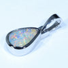 Australian Boulder Opal White Gold Pendant (9mm x 6mm) Code - Z130