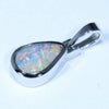 Australian Boulder Opal White Gold Pendant (9mm x 6mm) Code - Z130