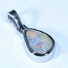 Australian Boulder Opal White Gold Pendant (9mm x 6mm) Code - Z130