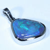 Lightning Ridge Solid Black Opal White Gold Pendant (12mm x 11mm) Code - Z128