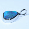 Lightning Ridge Solid Black Opal White Gold Pendant (12mm x 11mm) Code - Z128