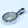 Natural Australian Crystal Opal and Diamond White Gold Pendant (8mm x 5mm) Code - Z134