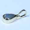 Lightning Ridge Solid Black Opal Gold Pendant (7.5mm x 5.5mm ) Code - Z116