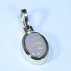 Lightning Ridge Solid Dark Opal Gold Pendant (8mm x 5.5mm ) Code - Z118
