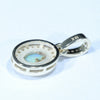 Natural Australian Crystal Opal and Diamond Gold Pendant (7mm x 5mm) Code - Z127